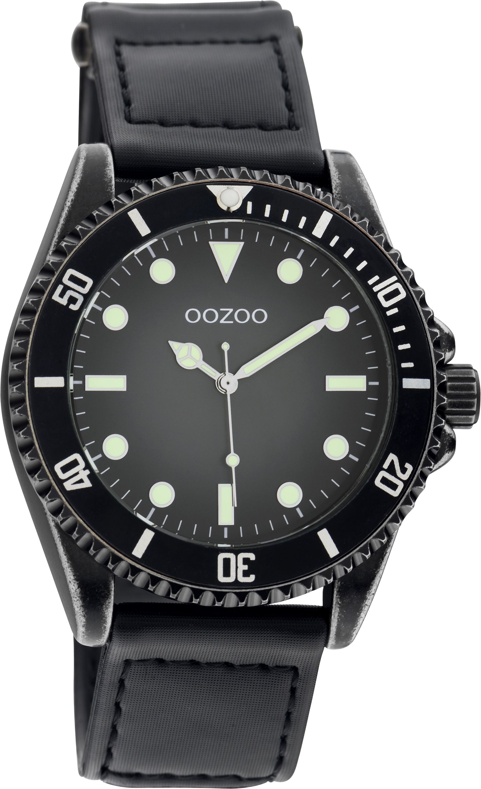 Oozoo Timepieces Black Leather Strap C11012
